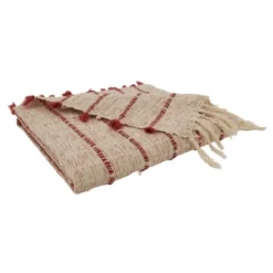 Saro Lifestyle Corded Throw, 50x60 Inches, Red -Winter Glow Store GUEST 2da53839 c0c8 4029 a150 450ccb8418b4