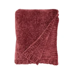 Saro Lifestyle Warmth Of Chenille Knit Throw