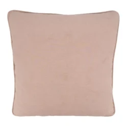 Saro Lifestyle Embroidered Trees + Snowflakes Pillow - Down Filled, 18" Square, Pink