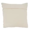 18"x18" Woven Design With Woven Texture Square Pillow Cover Ivory - Saro Lifestyle