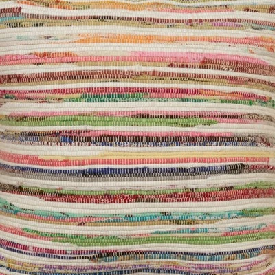 Saro Lifestyle Saro Lifestyle Multicolor Chindi Throw Pillow Cover 3 Saro Lifestyle Saro Lifestyle Multicolor Chindi Throw Pillow Cover - Image 3