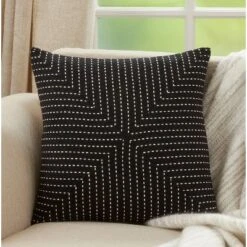 18"x18" Stitched Patchwork Design Square Pillow Cover Black - Saro Lifestyle 6 18"x18" Stitched Patchwork Design Square Pillow Cover Black - Saro Lifestyle -Winter Glow Store GUEST 2fb47382 6dc4 4494 994a 4a65ceb388c0