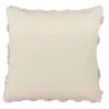 18"x18" Diamond Weave Square Pillow Cover Ivory - Saro Lifestyle