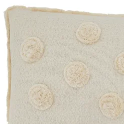 Saro Lifestyle Pom Pom Applique Decorative Pillow Cover, Ivory, 12"x18" 3 Saro Lifestyle Pom Pom Applique Decorative Pillow Cover, Ivory, 12"x18" -Winter Glow Store GUEST 3107e81f f893 47f9 9c34 30722a5dff36