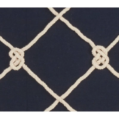 20"x20" Oversize Knotted Rope Square Throw Pillow Navy - Saro Lifestyle 2 20"x20" Oversize Knotted Rope Square Throw Pillow Navy - Saro Lifestyle - Image 2