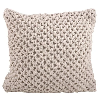 20"x20" Oversize Knitted Design Square Throw Pillow - Saro Lifestyle 4 20"x20" Oversize Knitted Design Square Throw Pillow - Saro Lifestyle - Image 4