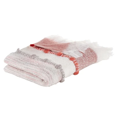 Saro Lifestyle Saro Lifestyle Woven Throw With Chunky Design, Multicolored, 50"x60" 2 Saro Lifestyle Saro Lifestyle Woven Throw With Chunky Design, Multicolored, 50"x60" - Image 2