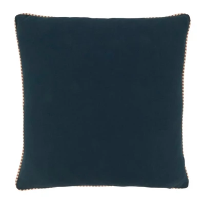 Saro Lifestyle Throw Pillow Cover With Anchor And Rope Design, 18", Blue 1 Saro Lifestyle Throw Pillow Cover With Anchor And Rope Design, 18", Blue