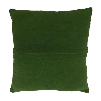 Saro Lifestyle Tufted Pom Pom Pillow - Poly Filled, 20" Square, Green 1 Saro Lifestyle Tufted Pom Pom Pillow - Poly Filled, 20" Square, Green