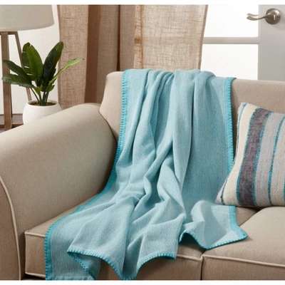 50"x60" Whipstitch Cotton Throw Blanket - Saro Lifestyle 3 50"x60" Whipstitch Cotton Throw Blanket - Saro Lifestyle - Image 3