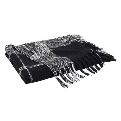 50"x70" Oversized Plaid Cotton Throw Blanket - Saro Lifestyle 2 50"x70" Oversized Plaid Cotton Throw Blanket - Saro Lifestyle - Image 2
