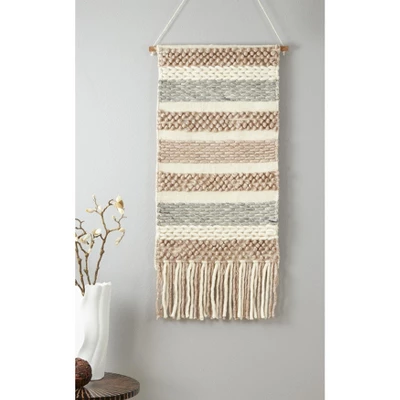 Saro Lifestyle Textured Woven Wall Hanging, 20"x44", Natural 2 Saro Lifestyle Textured Woven Wall Hanging, 20"x44", Natural - Image 2