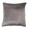 Saro Lifestyle Smocked Velvet Decorative Pillow Cover, Gray, 20"