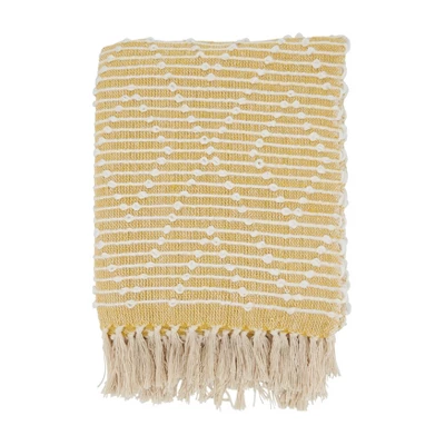 50"x60" Diamond Woven Throw Blanket With Tassel - Saro Lifestyle 6 50"x60" Diamond Woven Throw Blanket With Tassel - Saro Lifestyle - Image 6