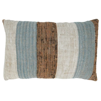 Saro Lifestyle Saro Lifestyle Throw Pillow Cover With Banded Design 3 Saro Lifestyle Saro Lifestyle Throw Pillow Cover With Banded Design - Image 3