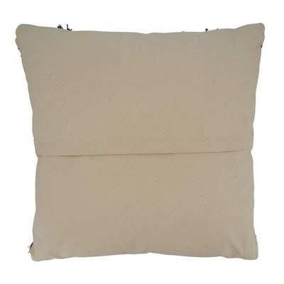 Saro Lifestyle Diamond Fringe Pillow - Poly Filled, 20" Square, Grey 1 Saro Lifestyle Diamond Fringe Pillow - Poly Filled, 20" Square, Grey