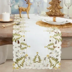 Saro Lifestyle Nostalgic Holiday Christmas Tree Table Runner 5 Saro Lifestyle Nostalgic Holiday Christmas Tree Table Runner -Winter Glow Store GUEST 44612349 2c2f 491f 8514 0fc32f7fcc23