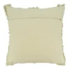 Saro Lifestyle Fringe Stripe Throw Pillow With Down Filling, 20", Natural