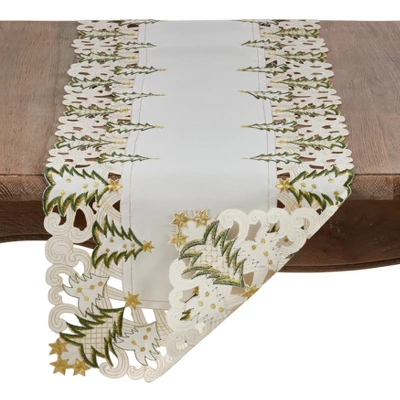 Saro Lifestyle Nostalgic Holiday Christmas Tree Table Runner 1 Saro Lifestyle Nostalgic Holiday Christmas Tree Table Runner