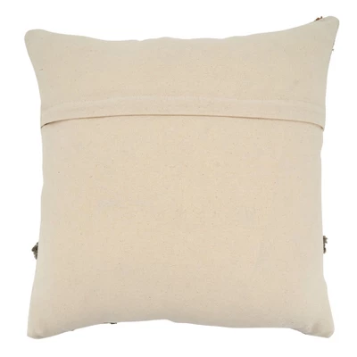 Saro Lifestyle Saro Lifestyle Throw Pillow Cover With Printed And Embroidered Abstract Design, Multi, 20" 1 Saro Lifestyle Saro Lifestyle Throw Pillow Cover With Printed And Embroidered Abstract Design, Multi, 20"