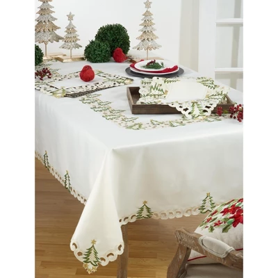 Saro Lifestyle Nostalgic Holiday Christmas Tree Table Runner 2 Saro Lifestyle Nostalgic Holiday Christmas Tree Table Runner - Image 2