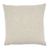 Saro Lifestyle Lets Snuggle Embroidered Decorative Pillow Cover, Natural, 17"