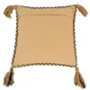 Saro Lifestyle Braided Border Tassel Decorative Pillow Cover