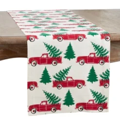 Saro Lifestyle Cotton Table Runner With Christmas Truck Design 6 Saro Lifestyle Cotton Table Runner With Christmas Truck Design -Winter Glow Store GUEST 4ba023f6 bf41 47cc ba80 343e559002cc