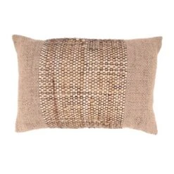 Saro Lifestyle Earthy Jute Banded Outdoor Down Filled Throw Pillow, 16"x24", Beige -Winter Glow Store GUEST 4c838723 5039 4c1d b7d8 a9fac7be83f5 1