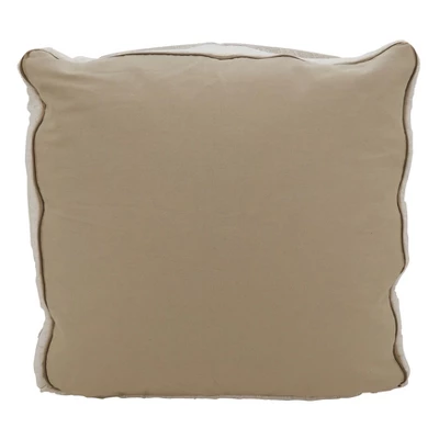 Saro Lifestyle Two-Tone Pouf, 20"x20"x14" Square, Natural 1 Saro Lifestyle Two-Tone Pouf, 20"x20"x14" Square, Natural