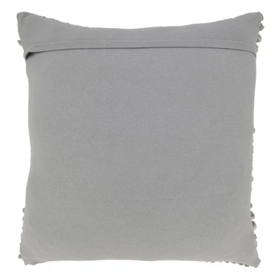 Saro Lifestyle Outdoor Oasis Tufted Poly Filled Throw Pillow, Gray, 20"x20" 1 Saro Lifestyle Outdoor Oasis Tufted Poly Filled Throw Pillow, Gray, 20"x20"