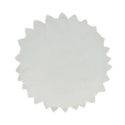 Saro Lifestyle Felt Flower Throw Pillow With Poly Filling, Ivory, 13" Round