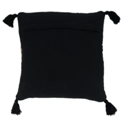 Saro Lifestyle Saro Lifestyle Throw Pillow Cover With Striped Tassel Design