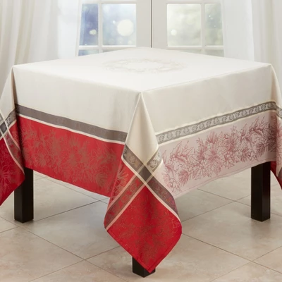 Saro Lifestyle Tablecloth With Jacquard Christmas Design 5 Saro Lifestyle Tablecloth With Jacquard Christmas Design - Image 5