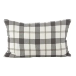 Plaid Down Filled Throw Pillow Gray - Saro Lifestyle 6 Plaid Down Filled Throw Pillow Gray - Saro Lifestyle -Winter Glow Store GUEST 529cefd5 65f5 4ac6 9d63 75430b4acf9e