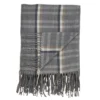 Plaid Tassle Throw Blanket Gray - Saro Lifestyle