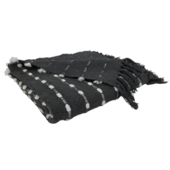 50"x60" Dual-Tone Striped Throw Blanket Black - Saro Lifestyle 5 50"x60" Dual-Tone Striped Throw Blanket Black - Saro Lifestyle -Winter Glow Store GUEST 540be19e 00cf 4053 971c a727594bebe9