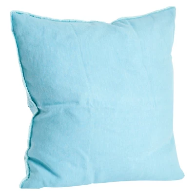 20"x20" Oversize Fringed Design Linen Square Throw Pillow - Saro Lifestyle 15 20"x20" Oversize Fringed Design Linen Square Throw Pillow - Saro Lifestyle - Image 15