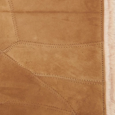 Saro Lifestyle Artisan Patchwork Leather Throw 2 Saro Lifestyle Artisan Patchwork Leather Throw - Image 2