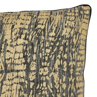 Saro Lifestyle Animal Foil Print Decorative Pillow Cover, Gold, 22" 2 Saro Lifestyle Animal Foil Print Decorative Pillow Cover, Gold, 22" - Image 2