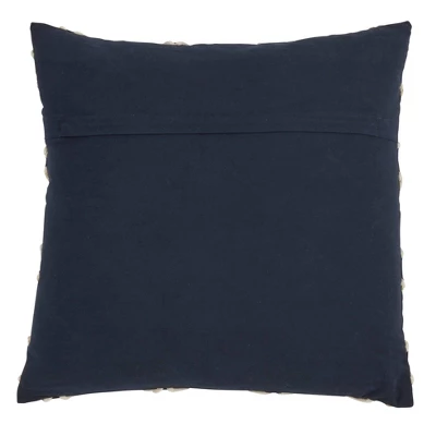 20"x20" Oversize Knotted Rope Square Throw Pillow Navy - Saro Lifestyle 1 20"x20" Oversize Knotted Rope Square Throw Pillow Navy - Saro Lifestyle