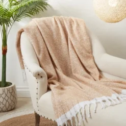 Saro Lifestyle Chic Faux Mohair Herringbone Fringed Throw -Winter Glow Store GUEST 582a39ab 32d5 4395 ae8b 57536caea7e8