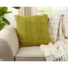 20"x20" Oversize Cable Knit Design Square Throw Pillow - Saro Lifestyle