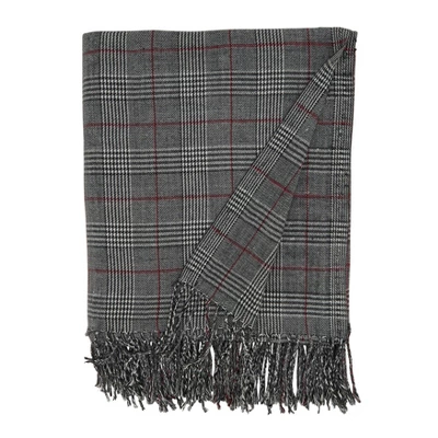 50"x60" Traditional Plaid Throw Blanket - Saro Lifestyle 4 50"x60" Traditional Plaid Throw Blanket - Saro Lifestyle - Image 4