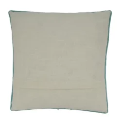 Saro Lifestyle Embroidered Fish Decorative Pillow Cover, Aqua, 18"