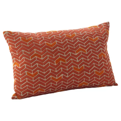 14"x22" Oversize Marcella Chevron Design Lumbar Throw Pillow - Saro Lifestyle 4 14"x22" Oversize Marcella Chevron Design Lumbar Throw Pillow - Saro Lifestyle - Image 4