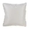 18"x18" Faux Fur Square Throw Pillow Ivory - Saro Lifestyle