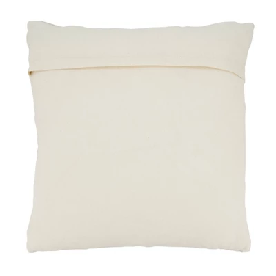 20"x20" Oversize Woven Wonder Dashed Poly Filled Square Throw Pillow Natural - Saro Lifestyle: Cotton Fabric, Indoor Decor, Zippered 1 20"x20" Oversize Woven Wonder Dashed Poly Filled Square Throw Pillow Natural - Saro Lifestyle: Cotton Fabric, Indoor Decor, Zippered