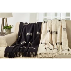 50"x60" Cotton Throw Blanket With Fringed Lines - Saro Lifestyle 7 50"x60" Cotton Throw Blanket With Fringed Lines - Saro Lifestyle -Winter Glow Store GUEST 5ef5eee2 608e 46cc 801d 5daee576623a