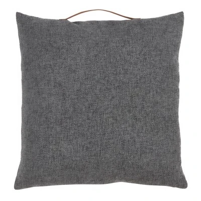 18"x18" Chenille With Handle Poly Filled Square Throw Pillow - Saro Lifestyle 6 18"x18" Chenille With Handle Poly Filled Square Throw Pillow - Saro Lifestyle - Image 6